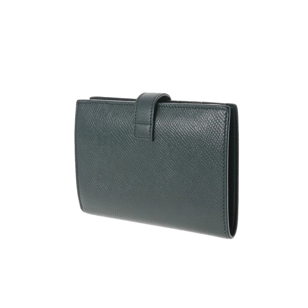 Celine Calfskin Wallet Green Strap Bi fold